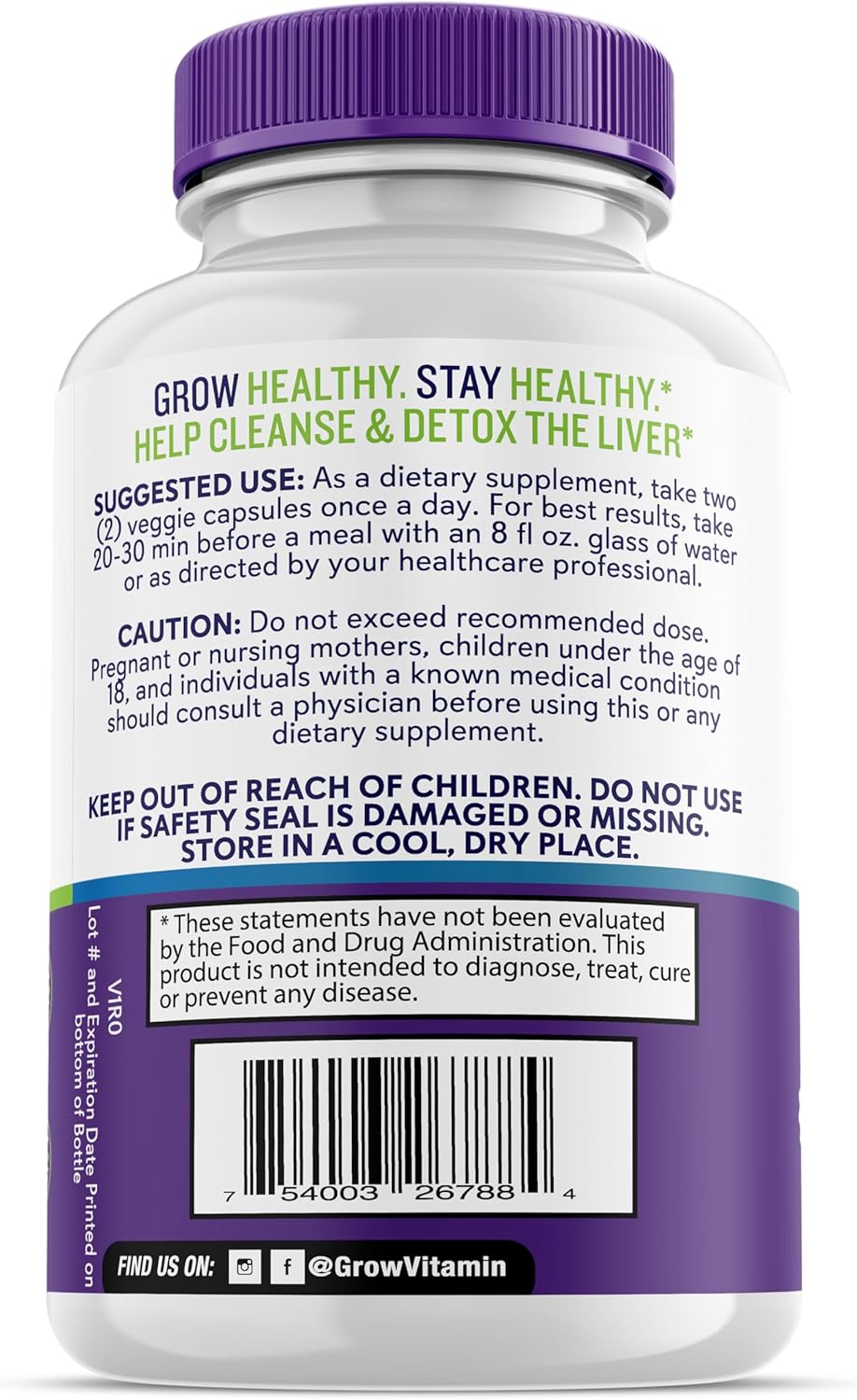 Liver Cleanse Detox Capsules with Milk Thistle, Artichoke, Dandelion Extract - 60 Capsules Liver Supplement with Turmeric, Beetroot, Choline - Supports Liver Health