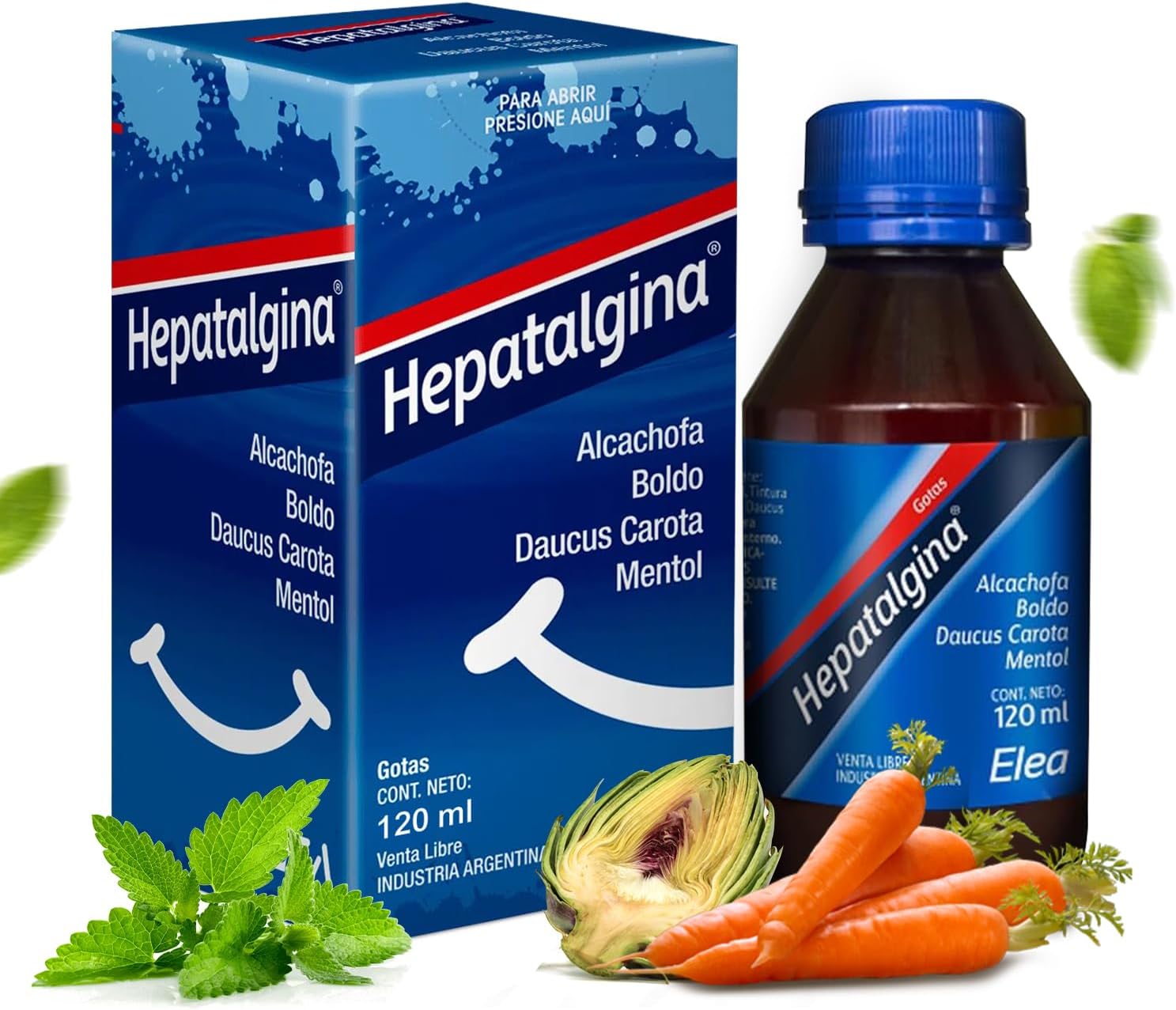 Liver Cleanse Detox Drops with Artichoke Extract - Herbal Liver Support Supplement for Digestive Health - Liquid Liver Repair Formula with Mint, Boldo, & Carrot - 120 ml