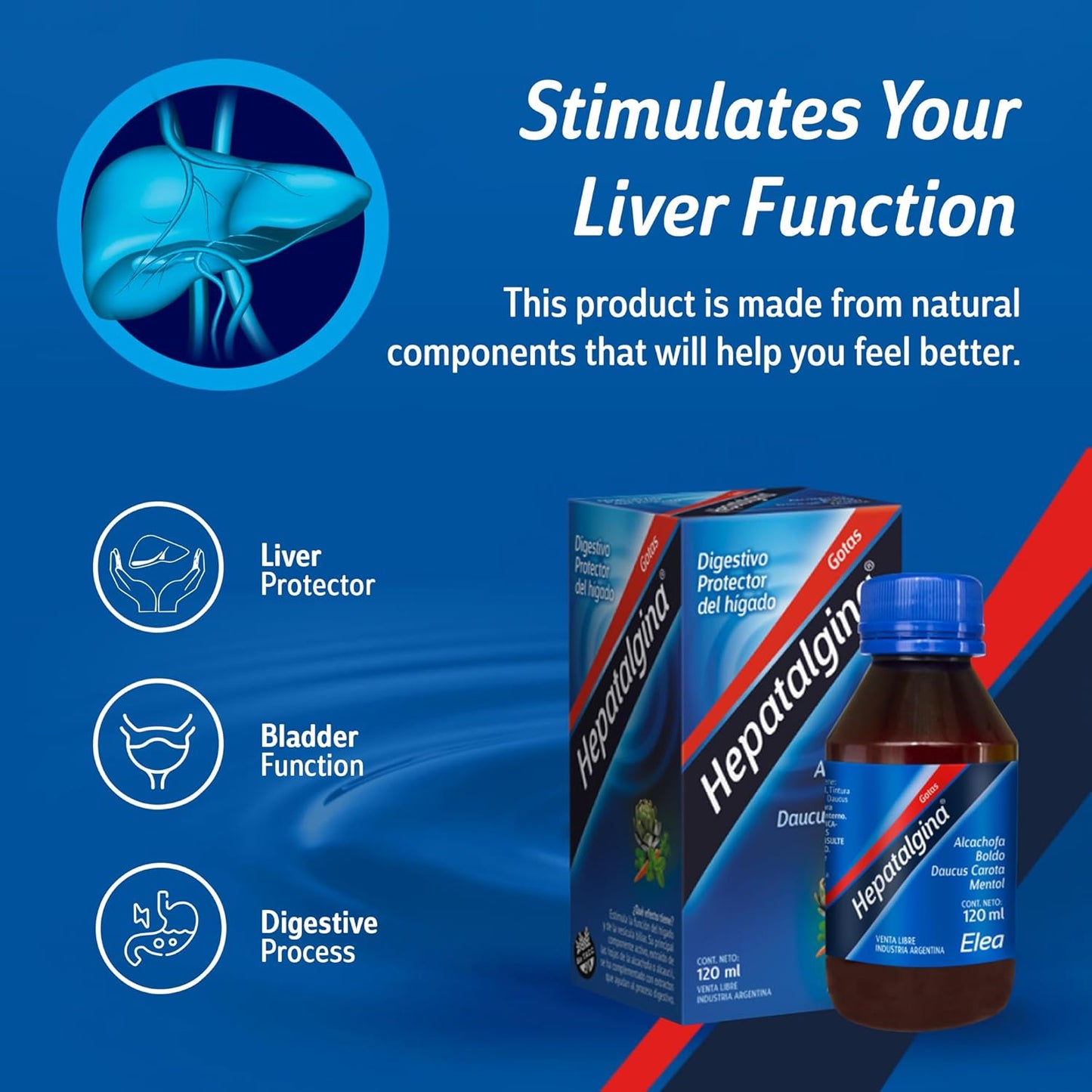 Liver Cleanse Detox Drops with Artichoke Extract - Herbal Liver Support Supplement for Digestive Health - Liquid Liver Repair Formula with Mint, Boldo, & Carrot - 120 ml