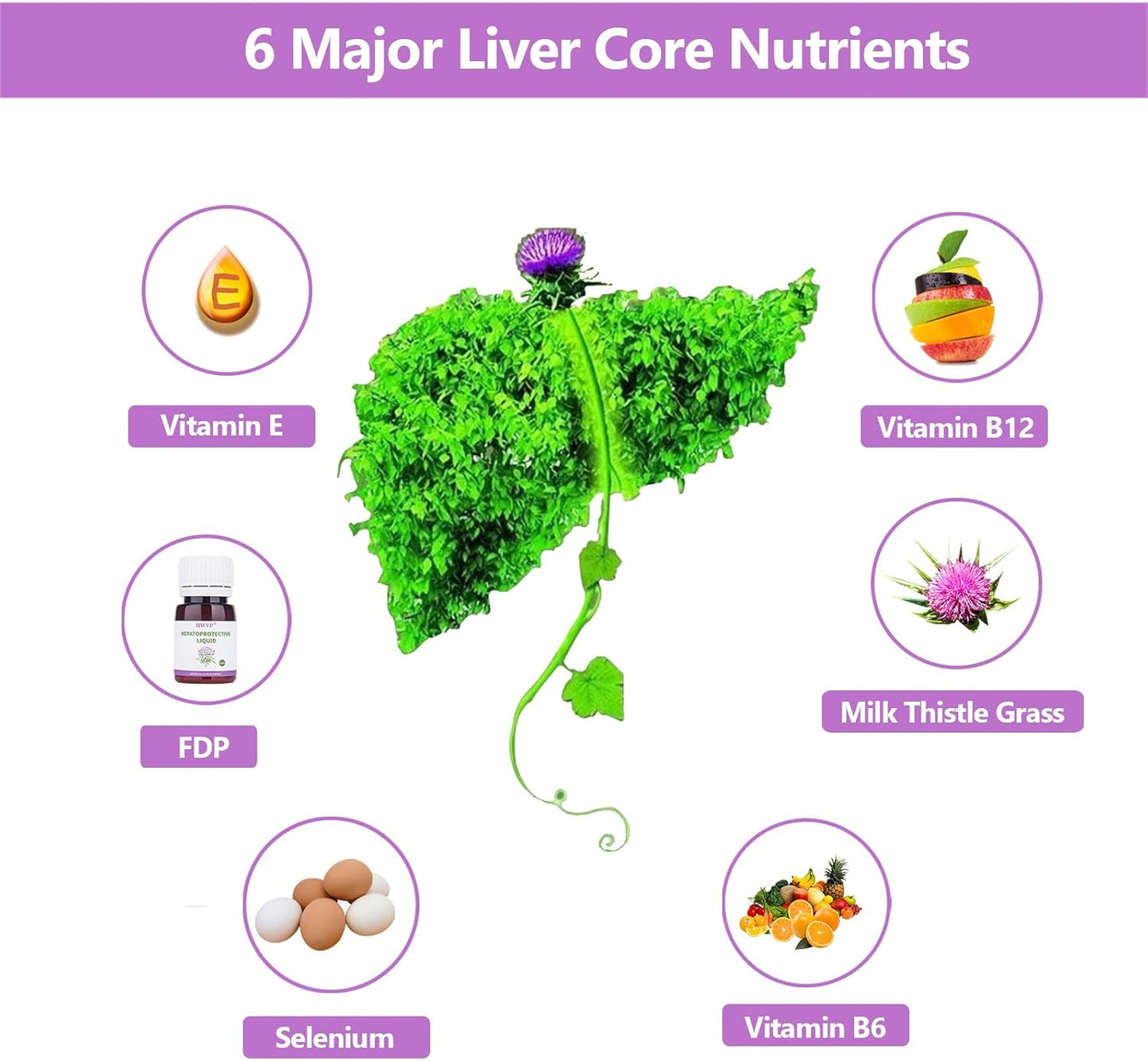 Liver Cleanse Detox Drops with Milk Thistle & FDP Cell Energy Liquid - Liver Protection & Repair Formula - 15 Bottles, 7.5 FI oz Total