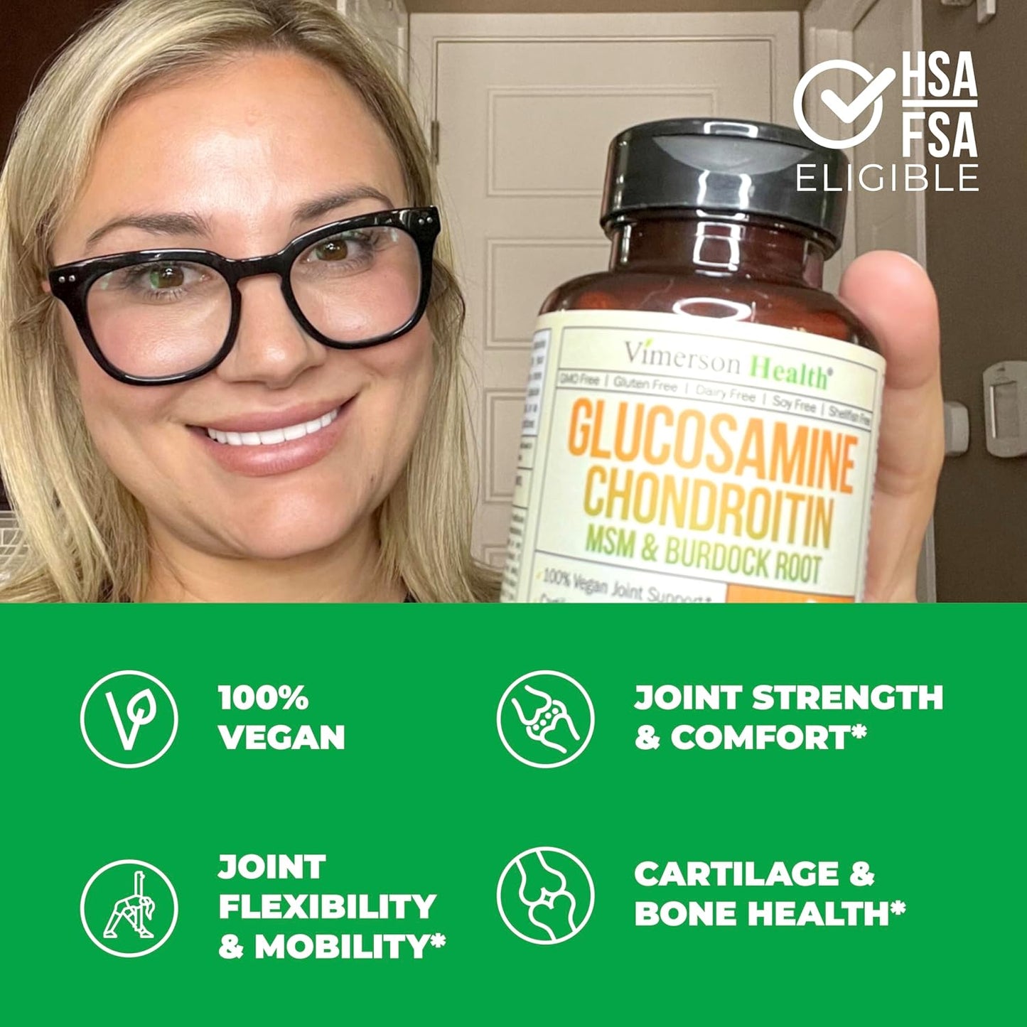 Liver Cleanse Detox & Repair Milk Thistle Supplement + Joint Support Vegan Glucosamine Chondroitin MSM Supplement by Vimerson Health
