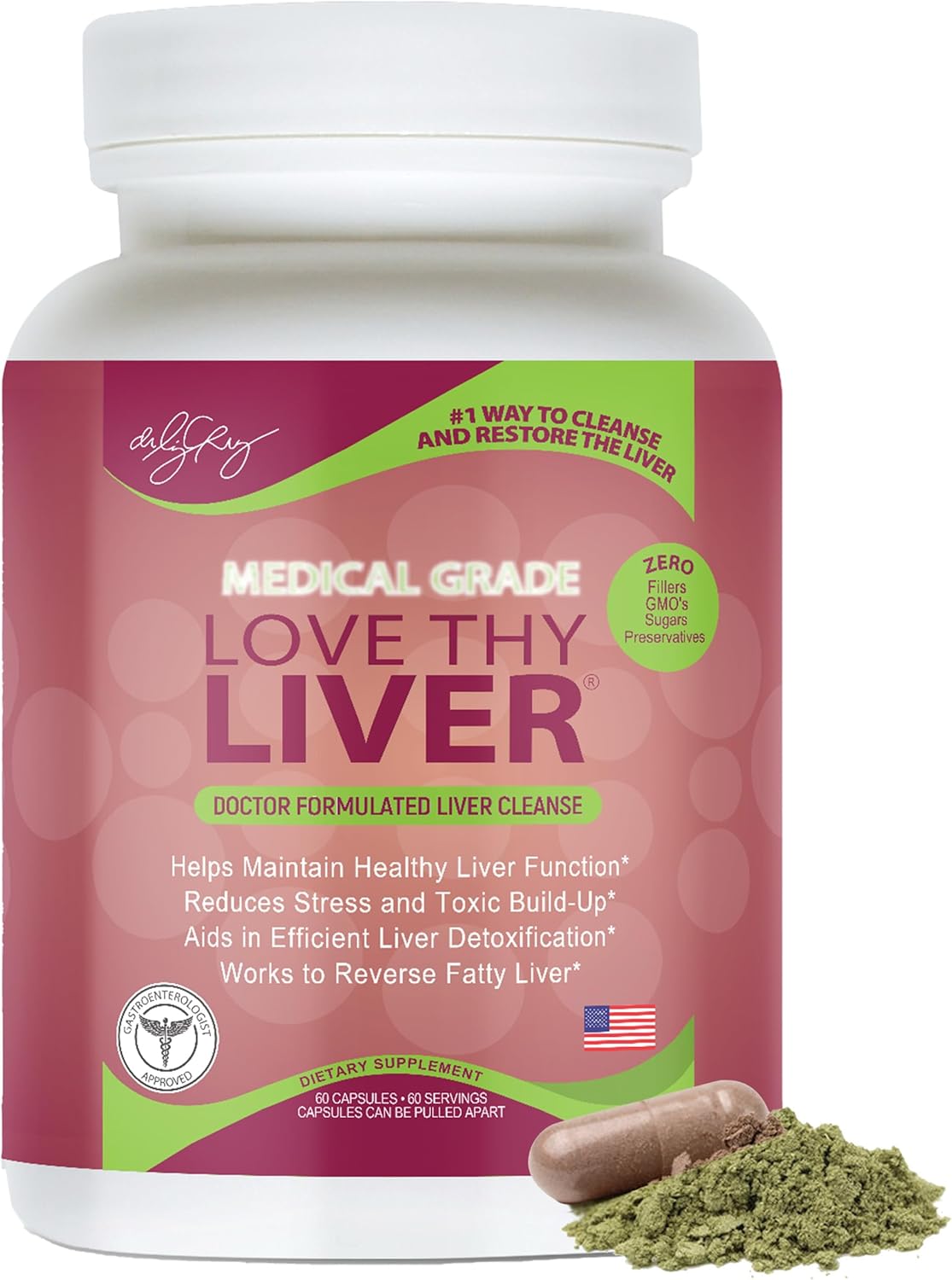 Liver Cleanse Detox & Repair Supplement with Enzymes, Herbs, & Nutrients - 60 Veggie Capsules for Liver Health