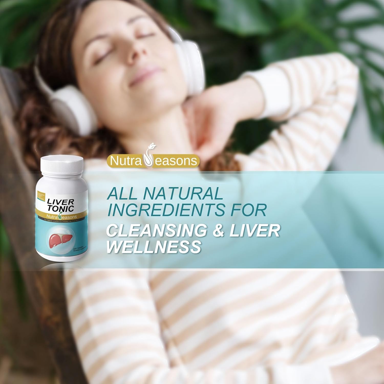 Liver Cleanse Detox & Repair Supplement with Milk Thistle, NAC, Ginger - 60 Capsules