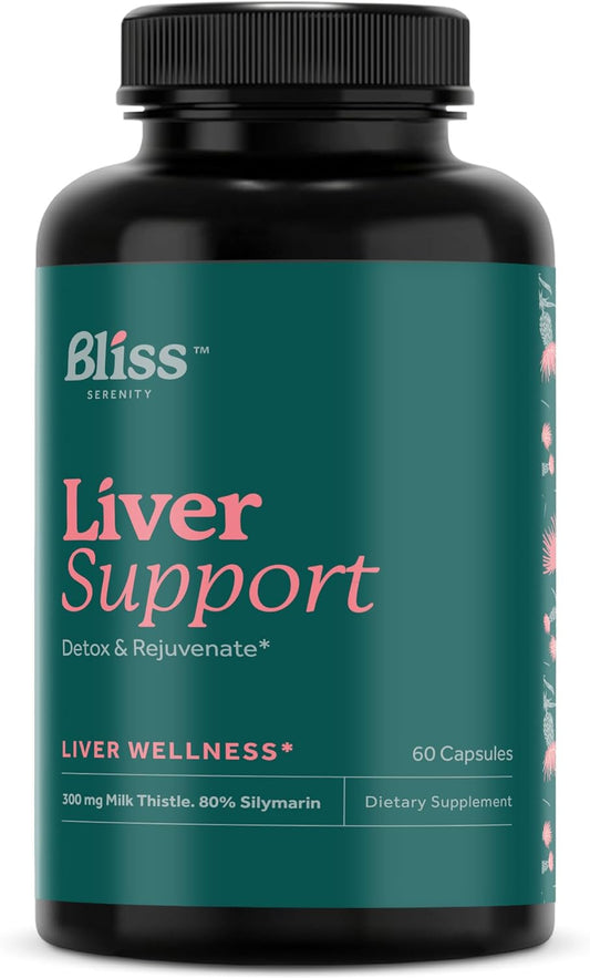 Liver Cleanse Detox Supplement with Milk Thistle, Artichoke Extract, Dandelion Root - Optimal Liver Support - 60 Vegcaps, 30 Day Supply