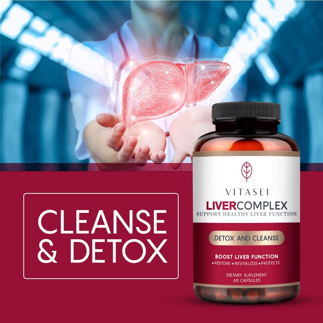 Liver Cleanse Detox Supplement with Milk Thistle, Garcinia, Curcumin - Herbal Support for Men & Women - 120 Capsules