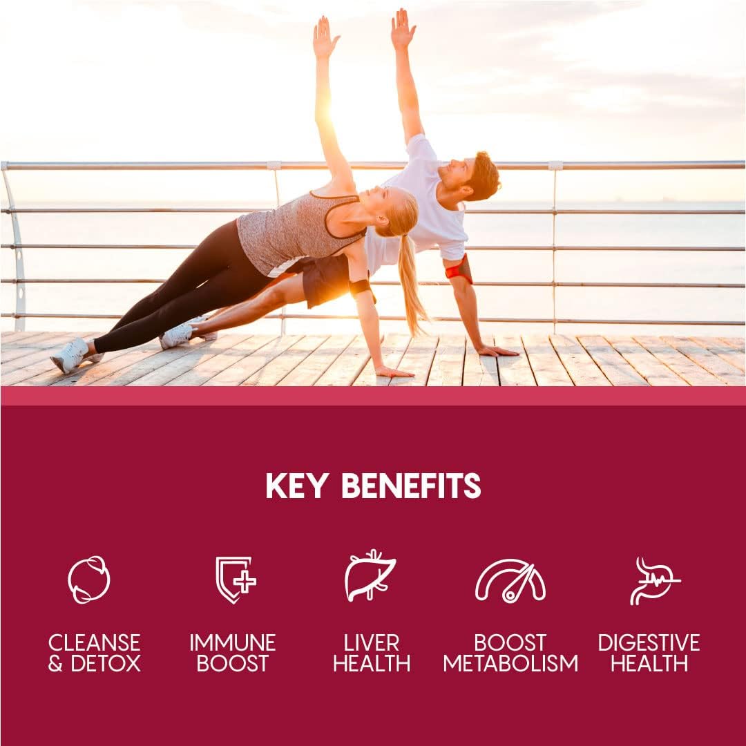 Liver Cleanse Detox Supplement with Milk Thistle, Garcinia, Curcumin - Herbal Support for Men & Women - 120 Capsules