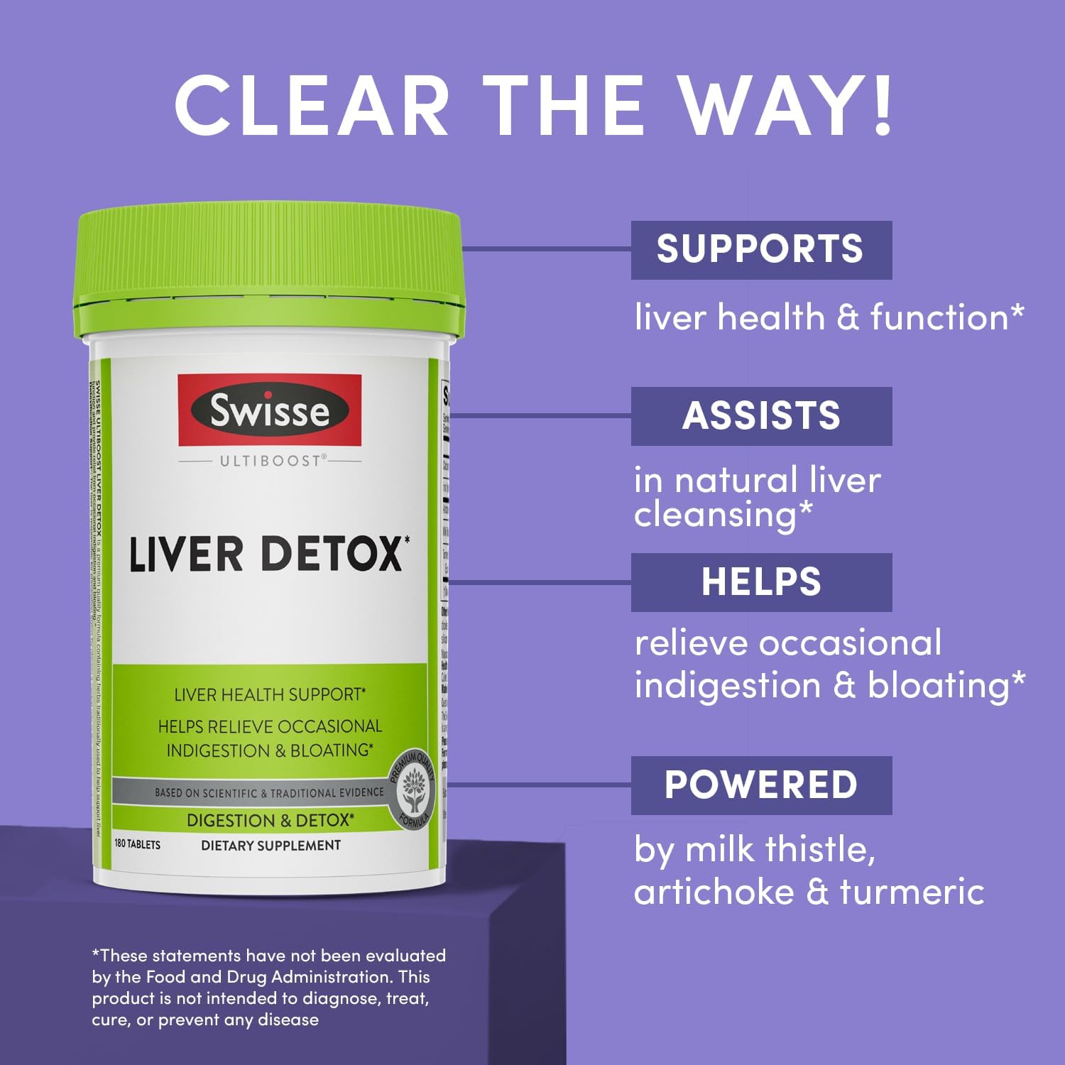 Liver Cleanse & Repair Bundle with Milk Thistle, Lecithin | Detox & Support for Fatty Liver | Swisse Liver Supplement