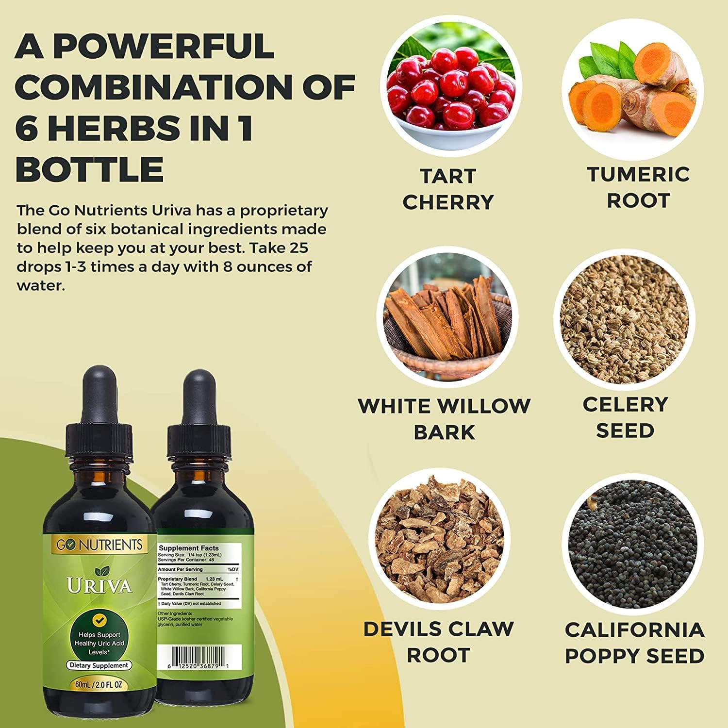 Liver Cleanse & Uric Acid Support Supplement Drops for Healthy Levels and Muscle Relief by Go Nutrients