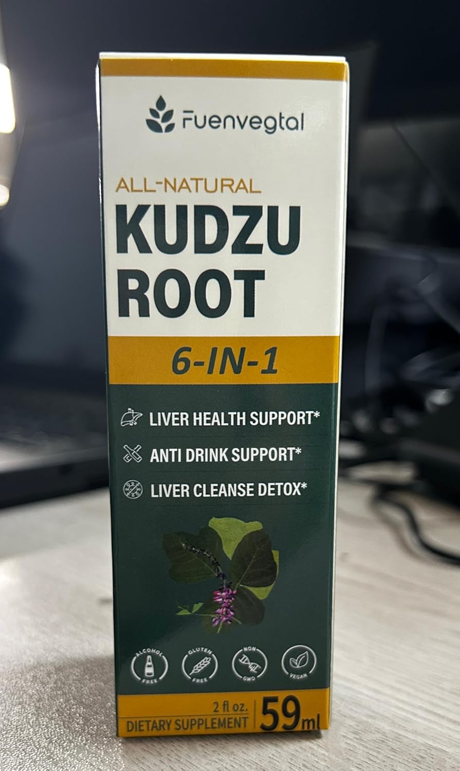 Liver Detox Cleanse Supplement with Kudzu Root Drops, Milk Thistle, Goji Berries - 2 oz