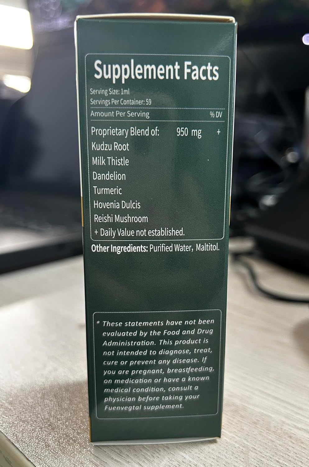 Liver Detox Cleanse Supplement with Kudzu Root Drops, Milk Thistle, Goji Berries - 2 oz