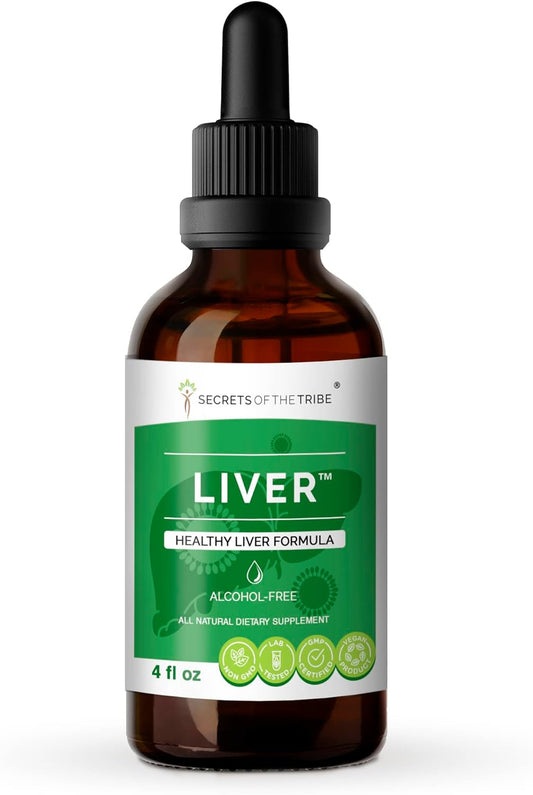 Liver Health Extract with Milk Thistle, Chicory, Turmeric, Yellow Dock, Boldo, Oregon Grape - Alcohol-Free Tincture (4 FL OZ)