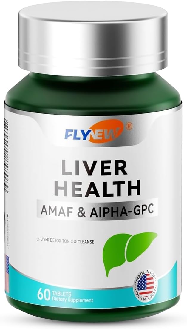 Liver Health Supplement Made in USA with NADH & Alpha-GPC, PQQ, L-Theanine, GMP - Detox & Repair Support, 60 Tablets