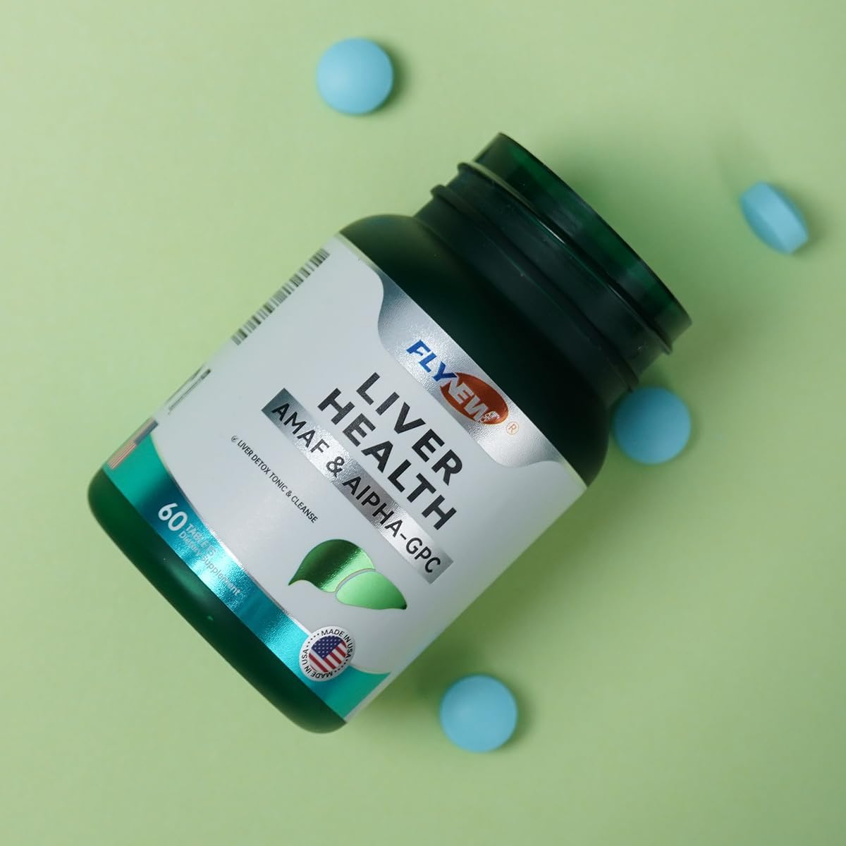 Liver Health Supplement Made in USA with NADH & Alpha-GPC, PQQ, L-Theanine, GMP - Detox & Repair Support, 60 Tablets