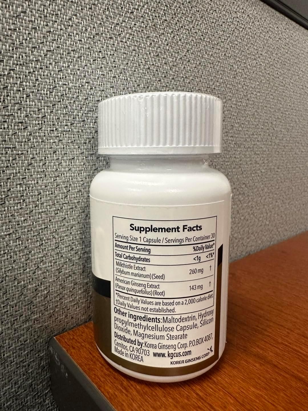 Liver Health Support Supplement with Milk Thistle and American Ginseng for Fatty Liver Detox - 30 Capsules