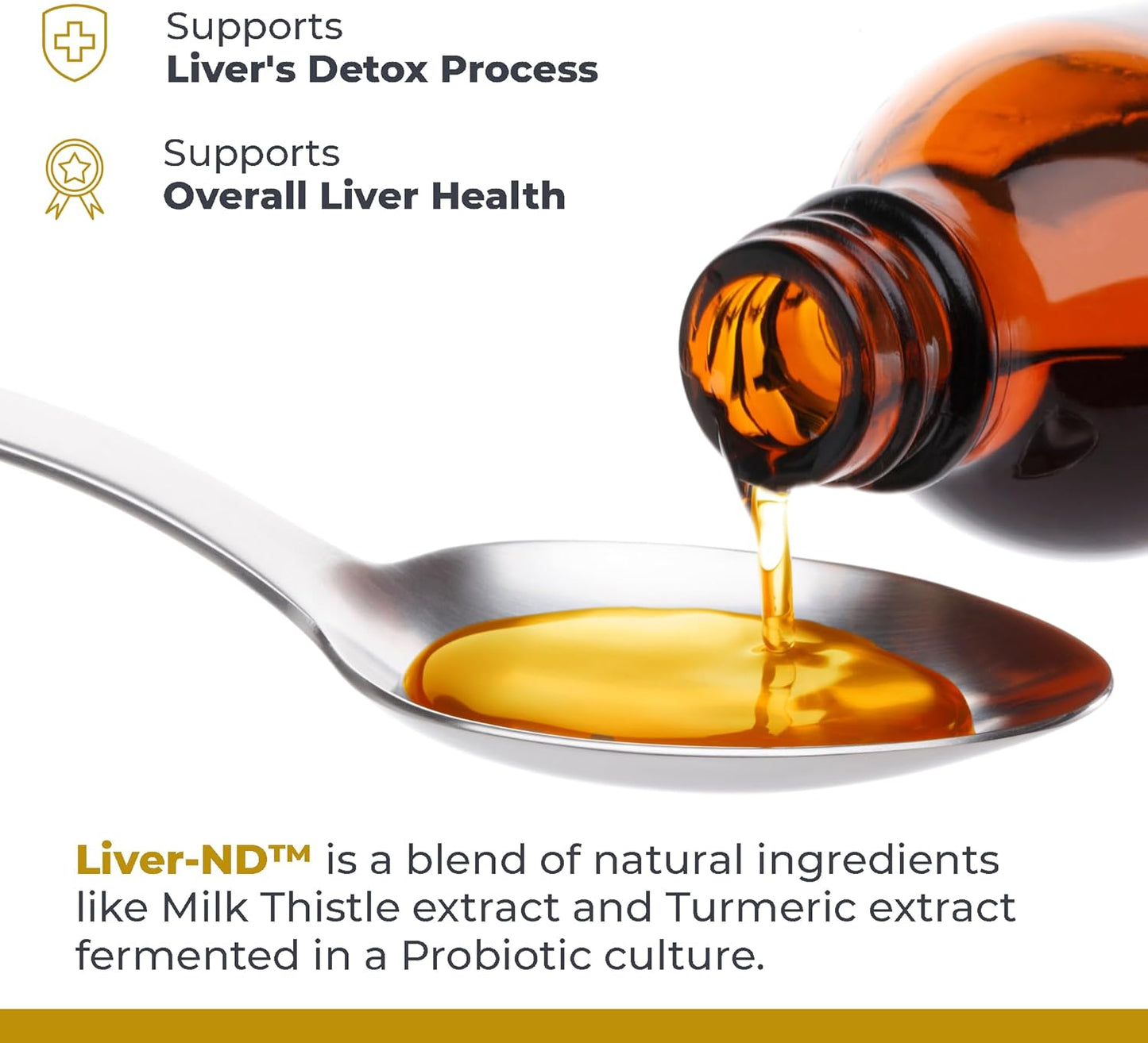 Liver-ND by Premier Research Labs - Liver Cleanse Supplement with Milk Thistle, Turmeric, Antioxidants - 8 Fl Oz Bottle