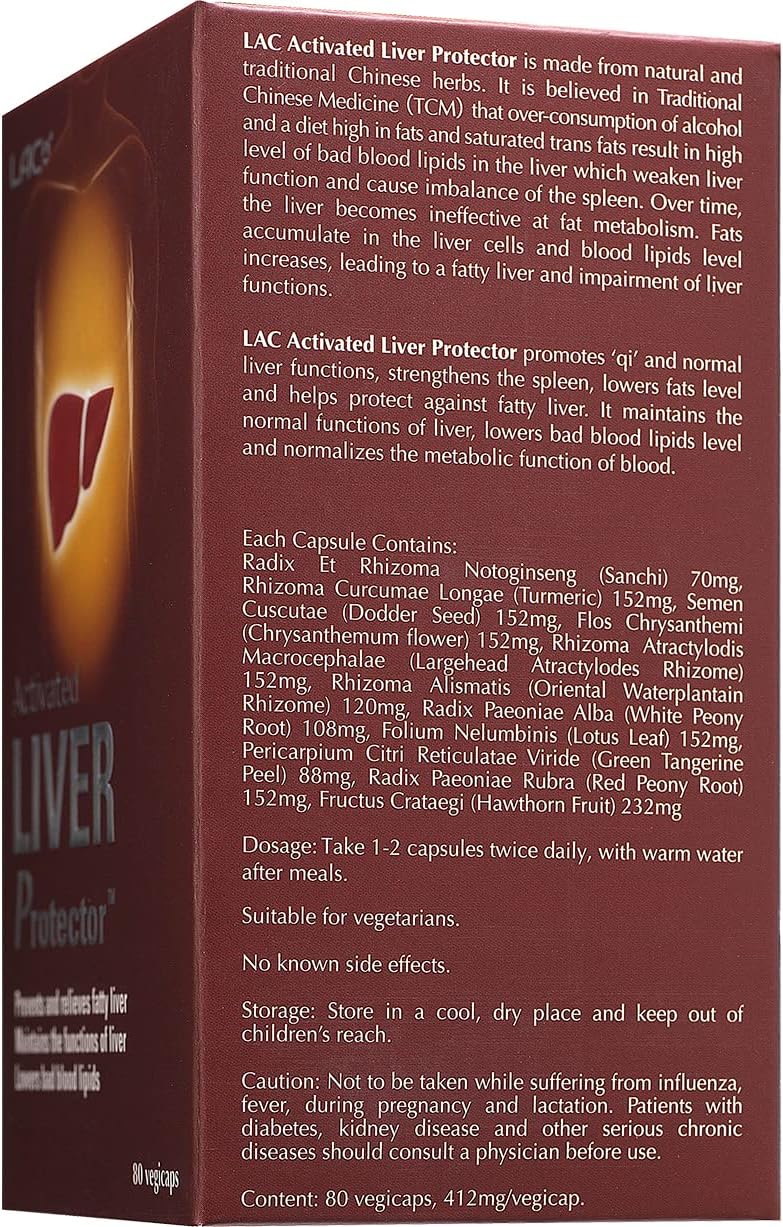 Liver Protector with TCM Herbs for Liver Health & Blood Lipid Support - 80 Vegicaps