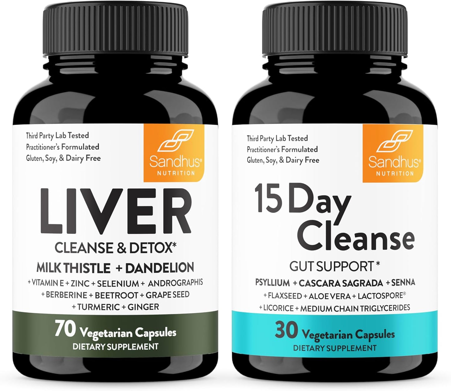 Liver Renew Cleanse Detox & Gut Cleanse Support Supplement for Women & Men by Sandhu's - 15 Day Dietary Aid