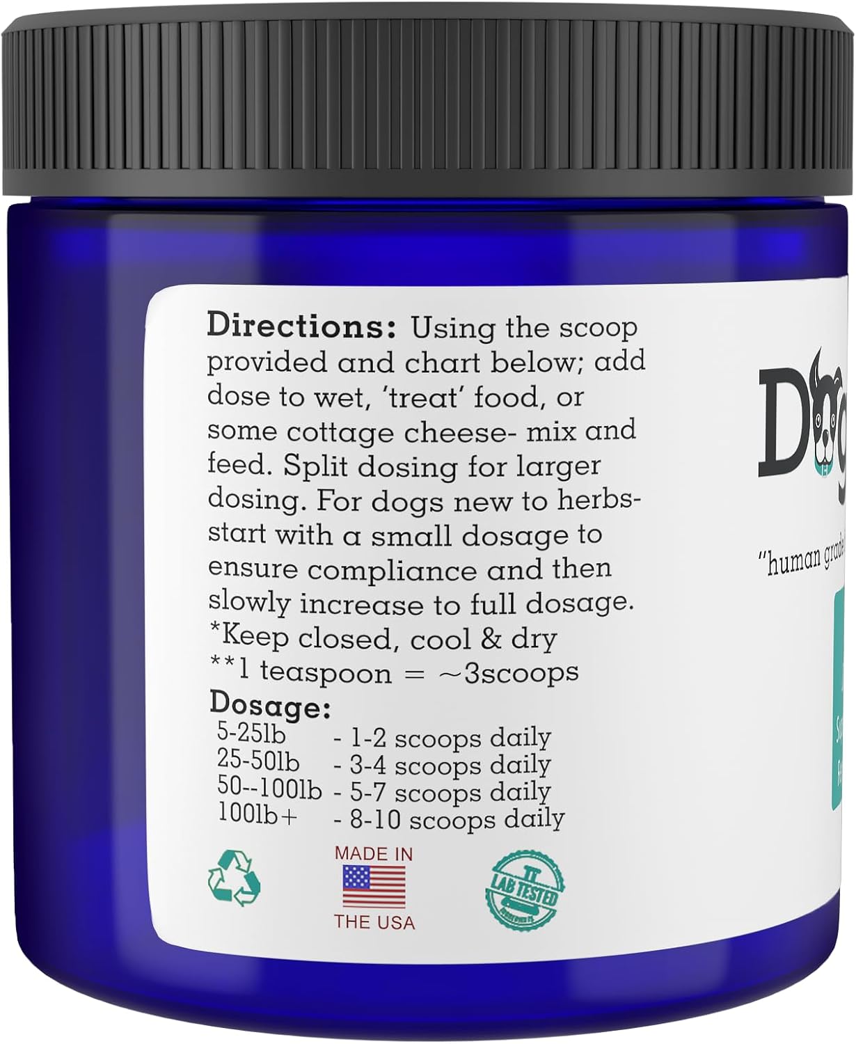 Liver Revive Herbal Dog Supplement for Liver Health - Plant Based Liver Healing, Protection, Repair & Improvement - 100g with Scoop - Human Grade Formula by Doggie Herbs