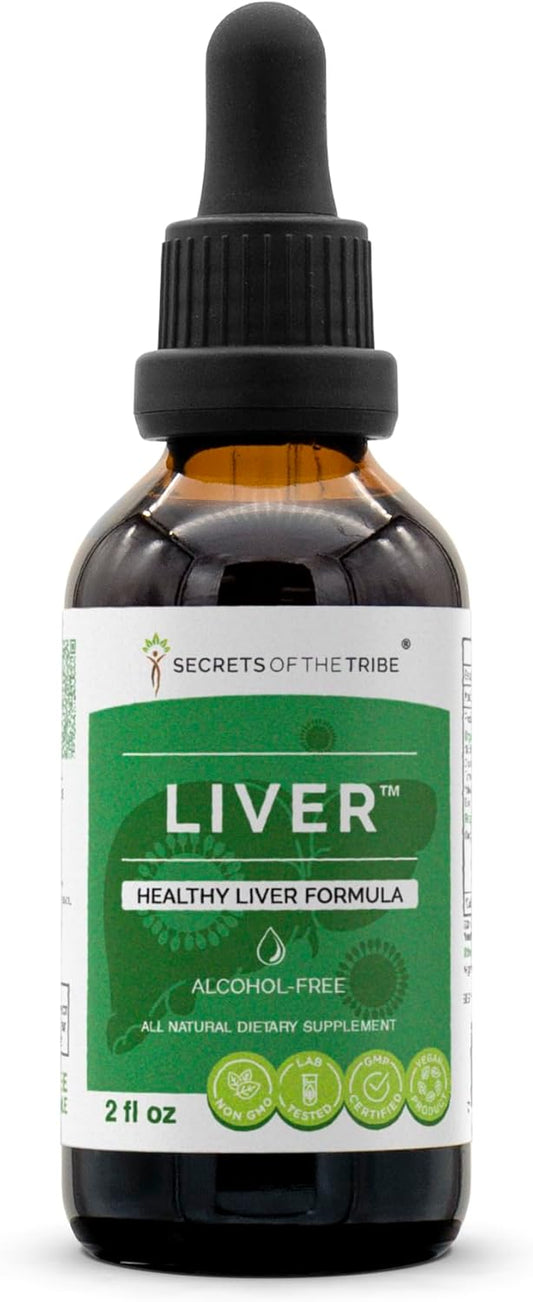 Liver Support Alcohol-Free Extract - Milk Thistle, Chicory, Turmeric, Yellow Dock, Boldo, Oregon Grape Tincture - Healthy Liver Formula - 2 FL OZ