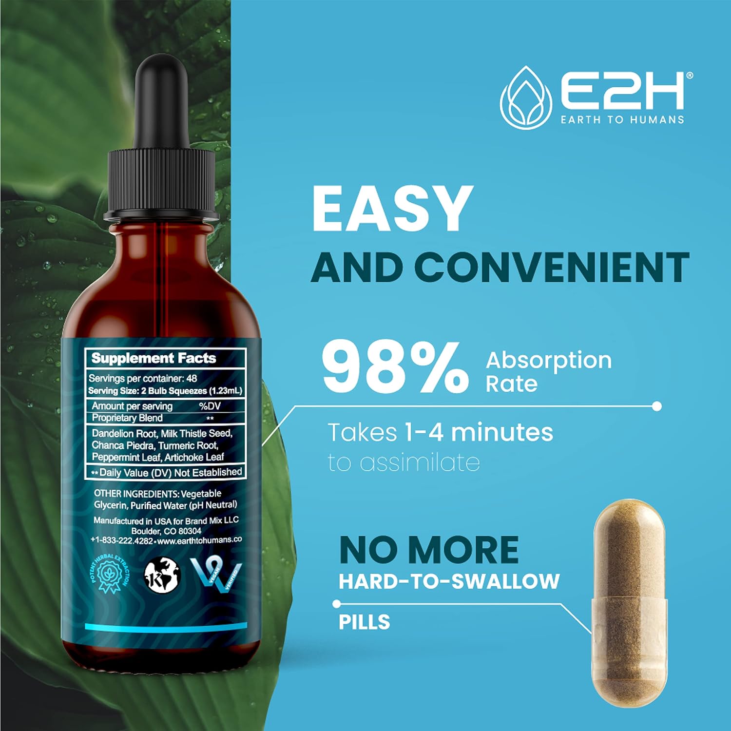 Liver Support and Chlorophyll Liquid Drops Bundle - Vegan, Non-GMO (6 Fl Oz)