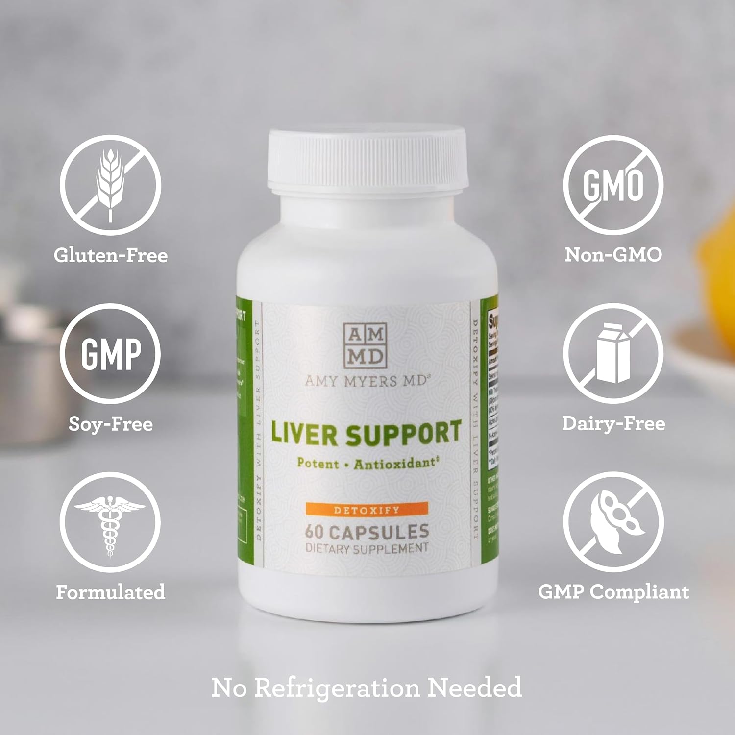 Liver Support Dietary Supplement - Amy Myers MD Formula for Cleansing and Optimizing Liver Function - 60 Capsules