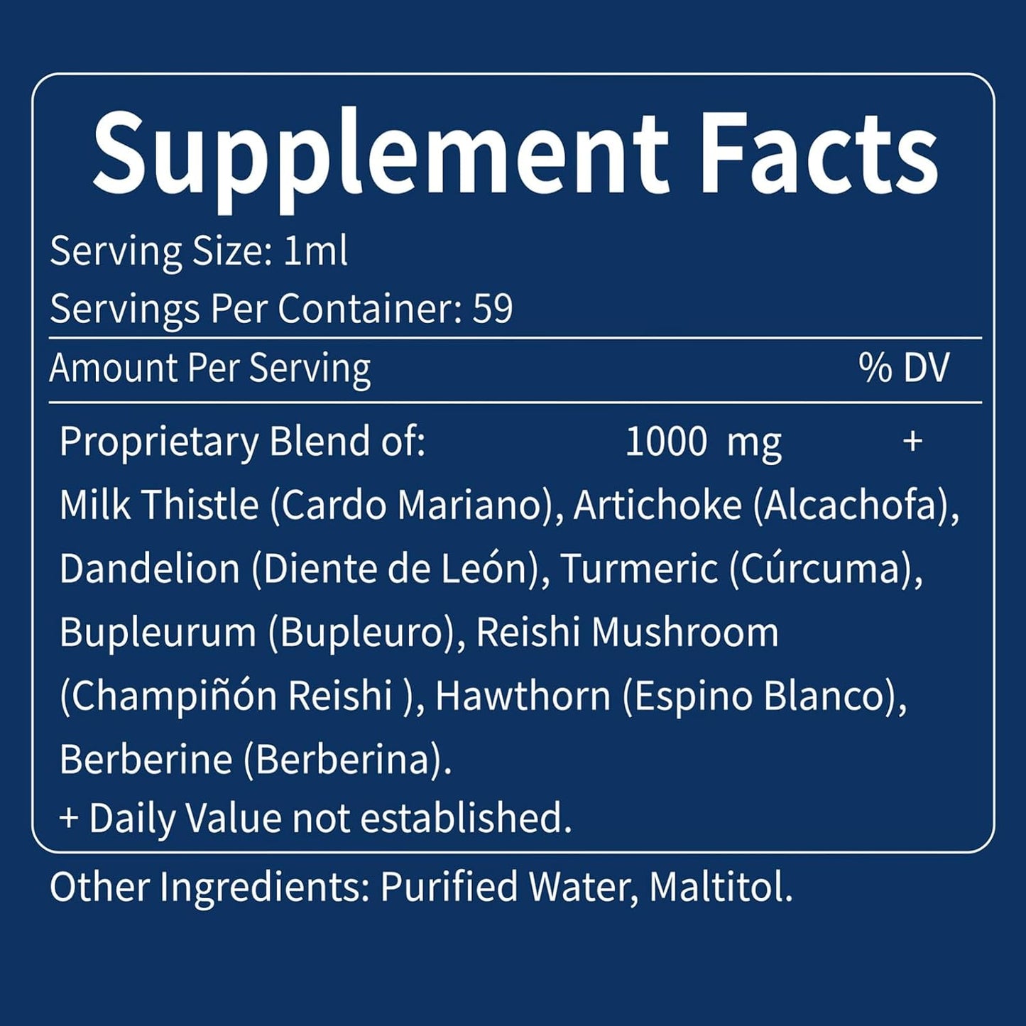 Liver Support Drops with Milk Thistle, Artichoke Extract, Berberine - Detox & Repair Formula for Fatty Liver - 2oz