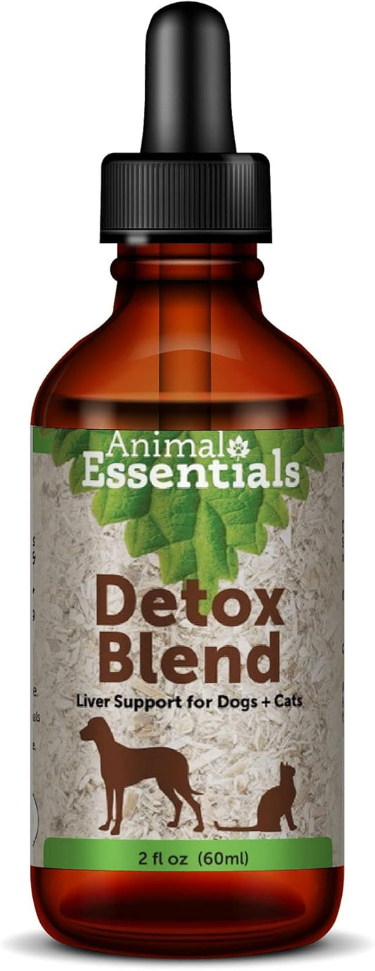 Liver Support Herbal Formula for Dogs & Cats - Animal Essentials Detox Blend, Human Grade Herbs, Wellness Tonic - 2 Fl Oz