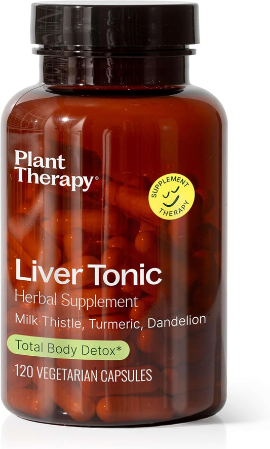 Liver Support Herbal Supplement Capsules - Detox & Boost Energy - 120 Vegetarian Capsules - Made in USA