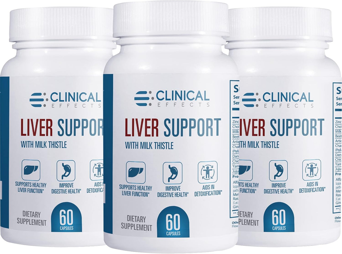 Liver Support: Natural Milk Thistle and Zinc Supplement - 3 Pack - Detox and Cleanse Liver - Supports Function and Digestive Health - USA Made