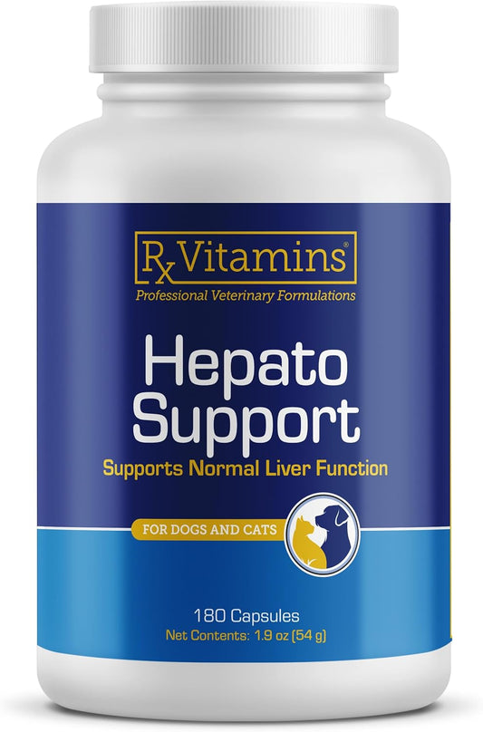 Liver Support Supplement for Dogs & Cats with Milk Thistle - Hepatic Health for Pets - Vitamin B Complex Enriched - 180 Capsules