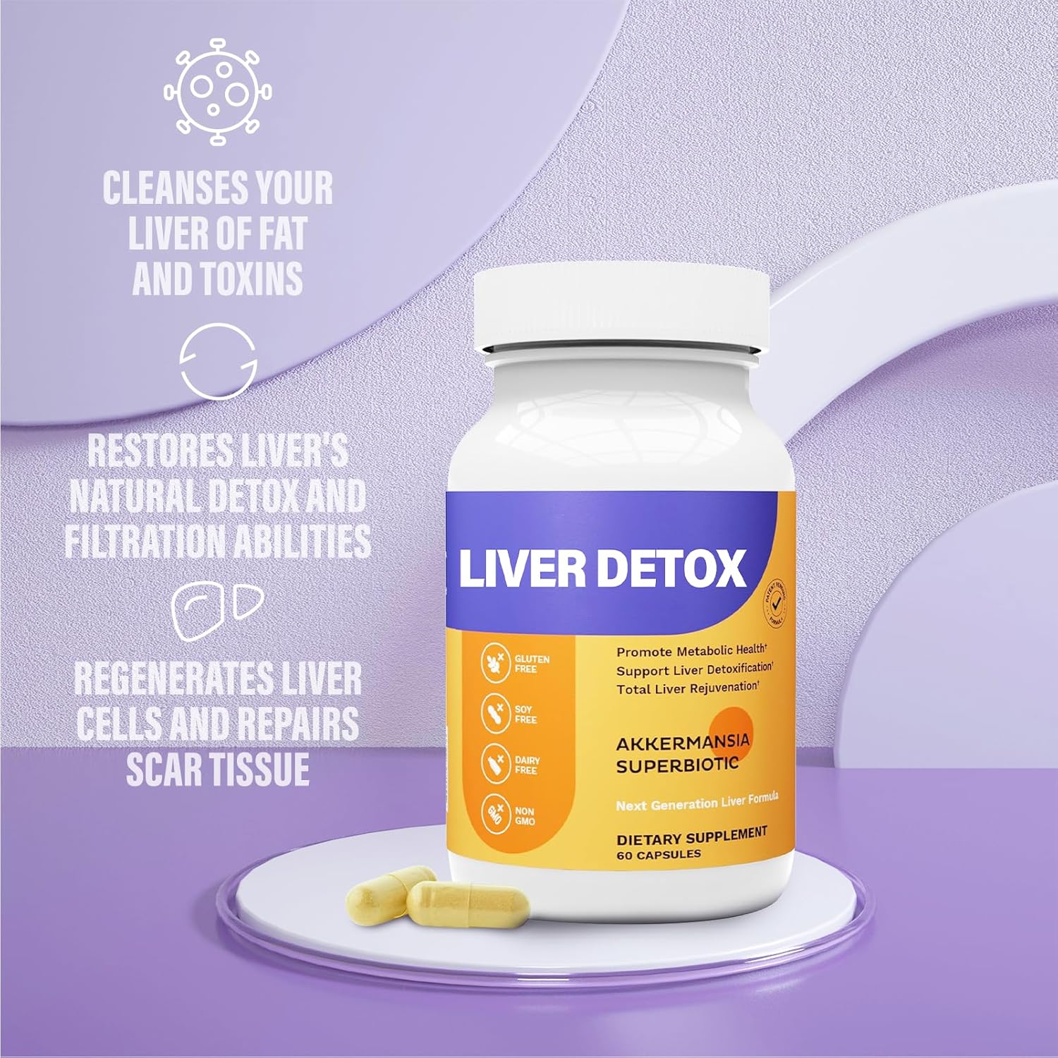 Liver Support Supplement for Vitality, Metabolism, and Immunity - Detox, Regenerate, Recover - 1 Piece