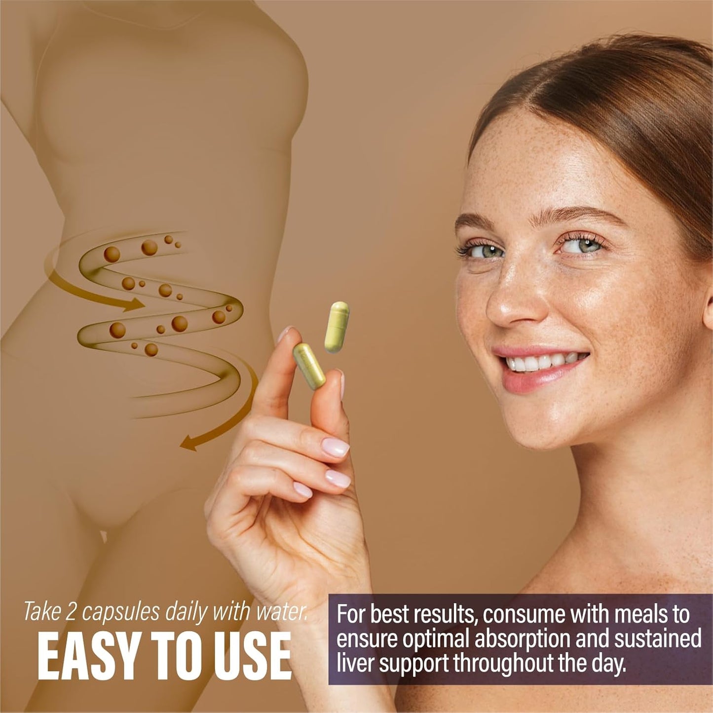 Liver Support Supplement for Vitality, Metabolism, and Immunity - Detox, Regenerate, Recover - 1 Piece