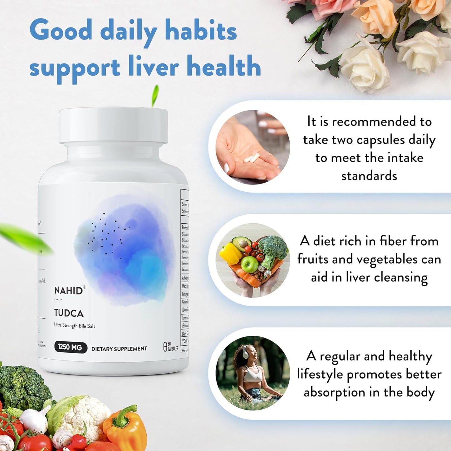 Liver Support Supplement with 120 Billion CFUs Probiotics for Men and Women - Detox and Renewal for Optimal Wellness - Gluten-Free, Dairy-Free, Vegan, Non-GMO - 60 Capsules