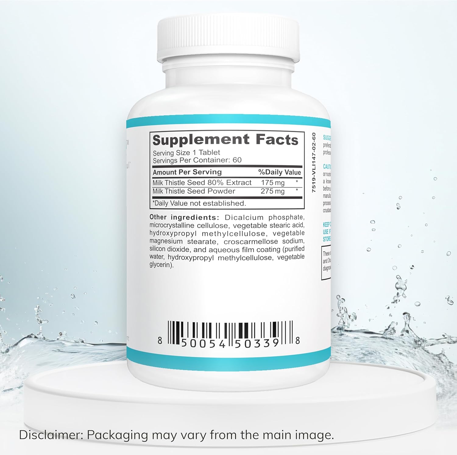 Liver Support Supplement with 175mg Milk Thistle Extract - 60 Tablets for Complete Detox and Repair - Supports Overall Wellness for Men and Women