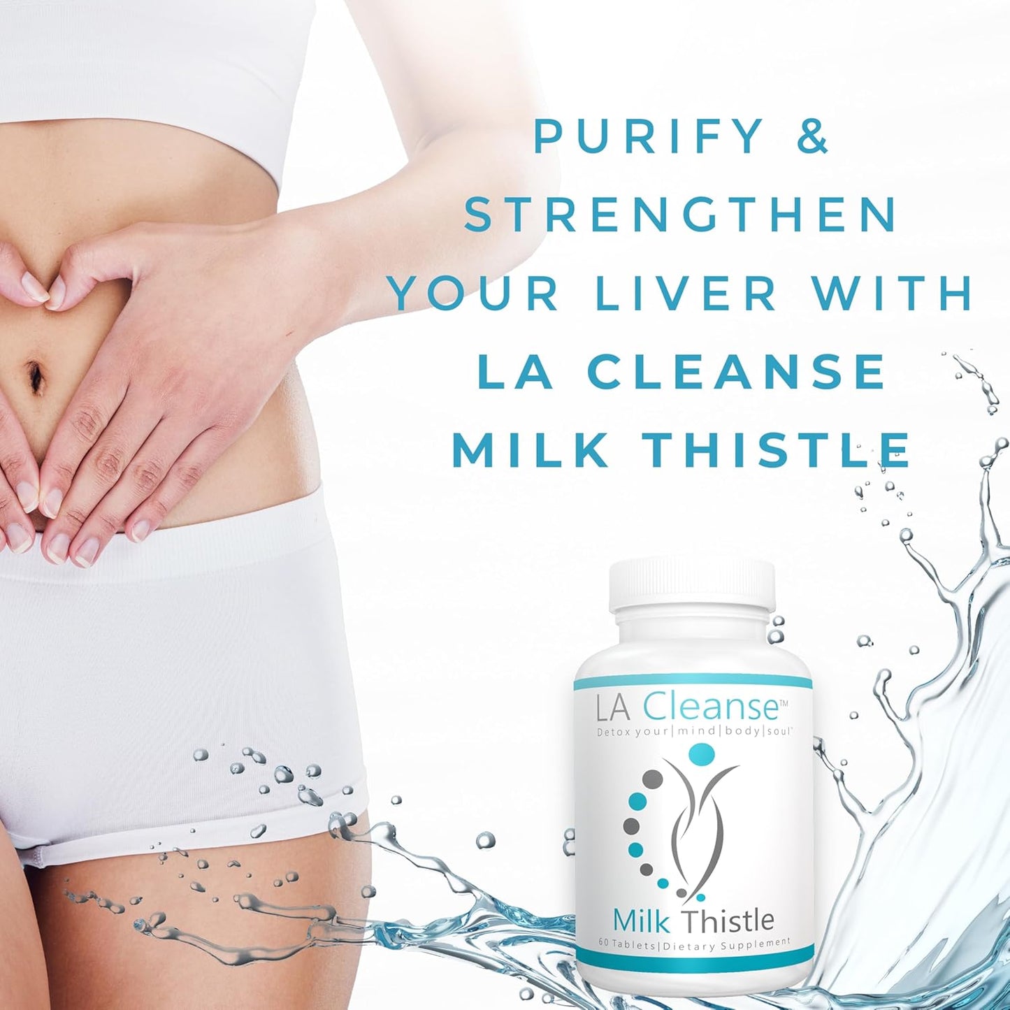 Liver Support Supplement with 175mg Milk Thistle Extract - 60 Tablets for Complete Detox and Repair - Supports Overall Wellness for Men and Women