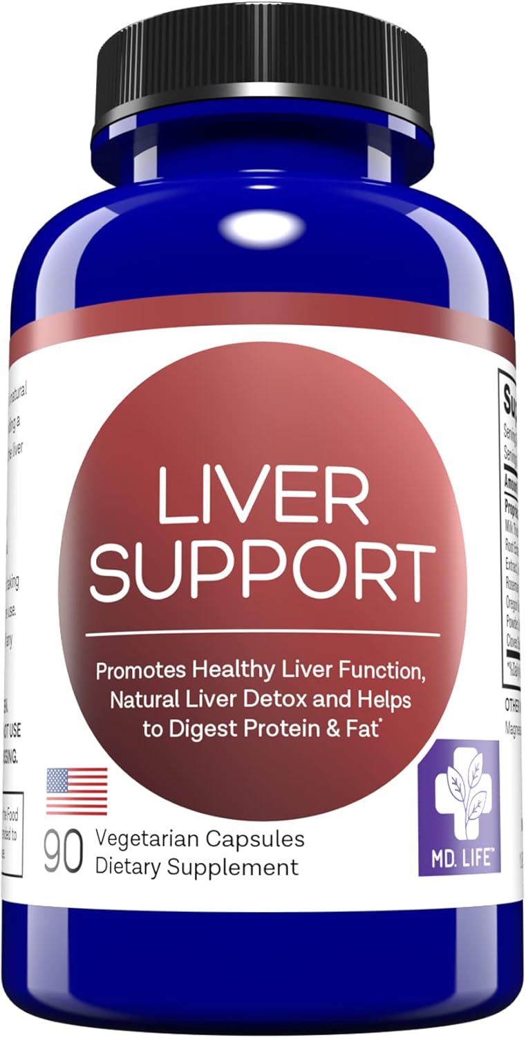 Liver Support Supplement with Artichoke, Dandelion, Milk Thistle & Enzymes - 90 Count by MD.LIFE