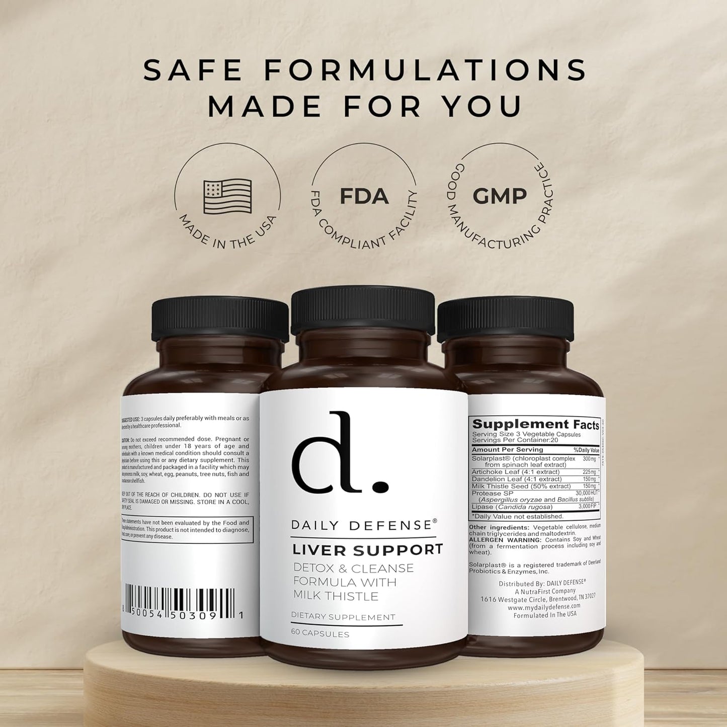 Liver Support Supplement with Artichoke, Milk Thistle, and Dandelion - Daily Liver Cleanse and Repair Formula - 60 Capsules