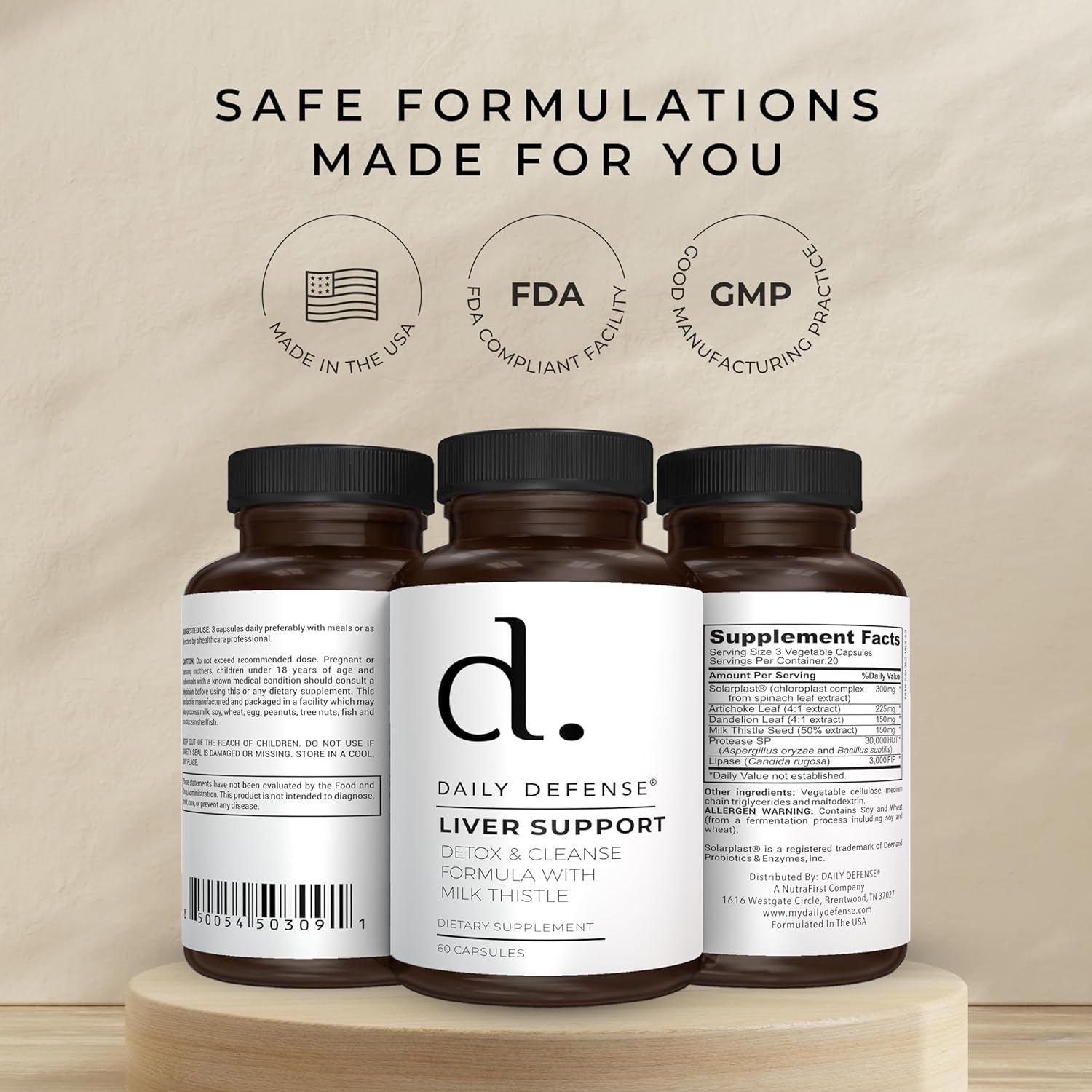 Liver Support Supplement with Artichoke, Milk Thistle, and Dandelion - Daily Liver Cleanse and Repair Formula - 60 Capsules