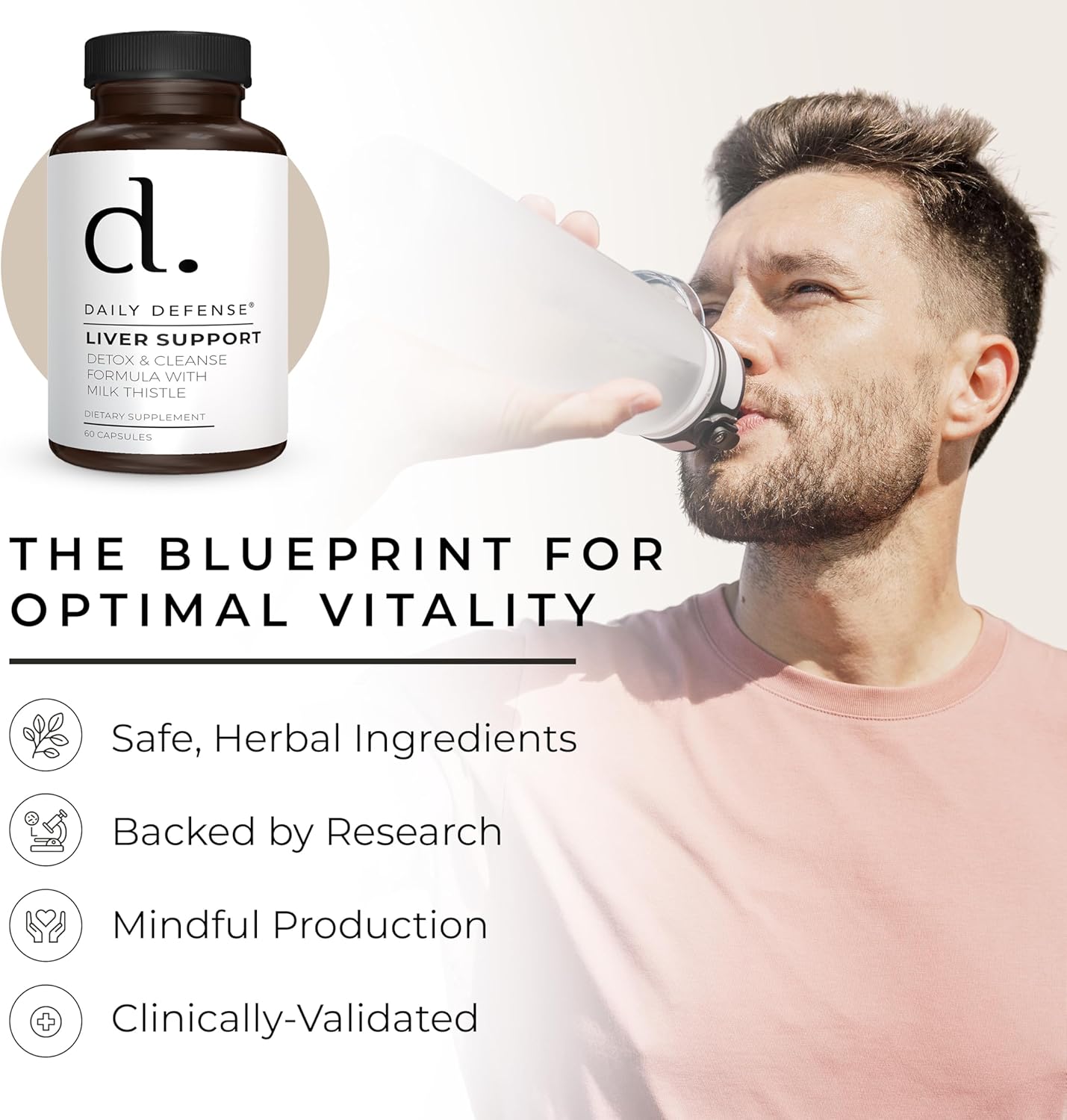 Liver Support Supplement with Artichoke, Milk Thistle, and Dandelion - Daily Liver Cleanse and Repair Formula - 60 Capsules