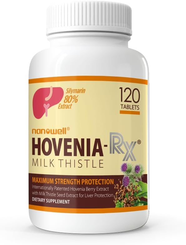 Liver Support Supplement with Hovenia-RX and Milk Thistle Seed Extract - 120 Tablets, 30 Day Supply