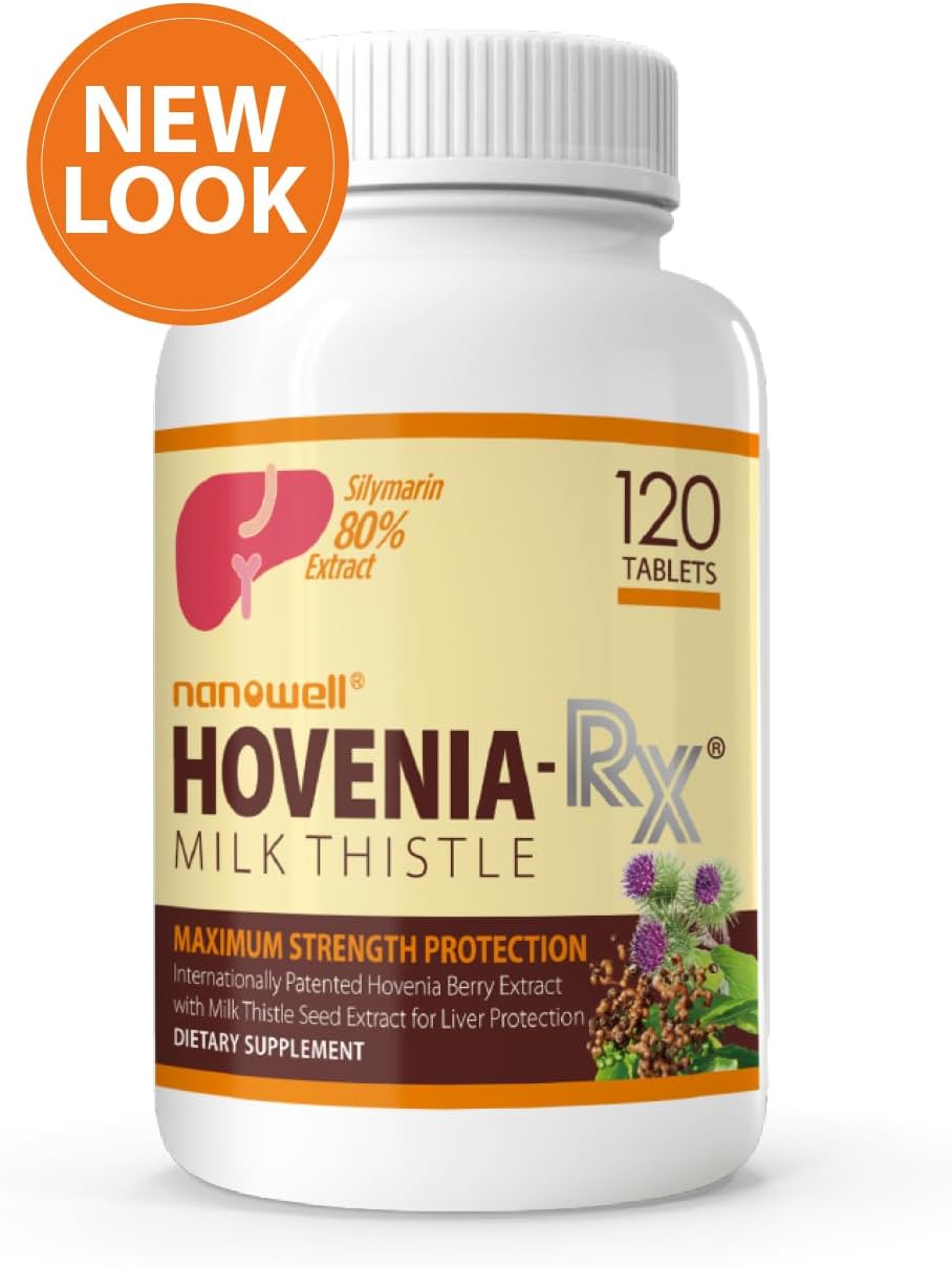 Liver Support Supplement with Hovenia-RX and Milk Thistle Seed Extract - 120 Tablets, 30 Day Supply
