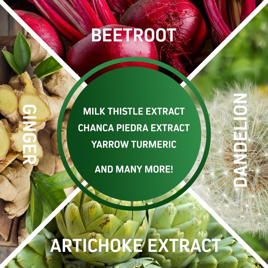 Liver Support Supplement with Milk Thistle, Dandelion Root, and Artichoke Extract for Detox & Repair - 60 Capsules