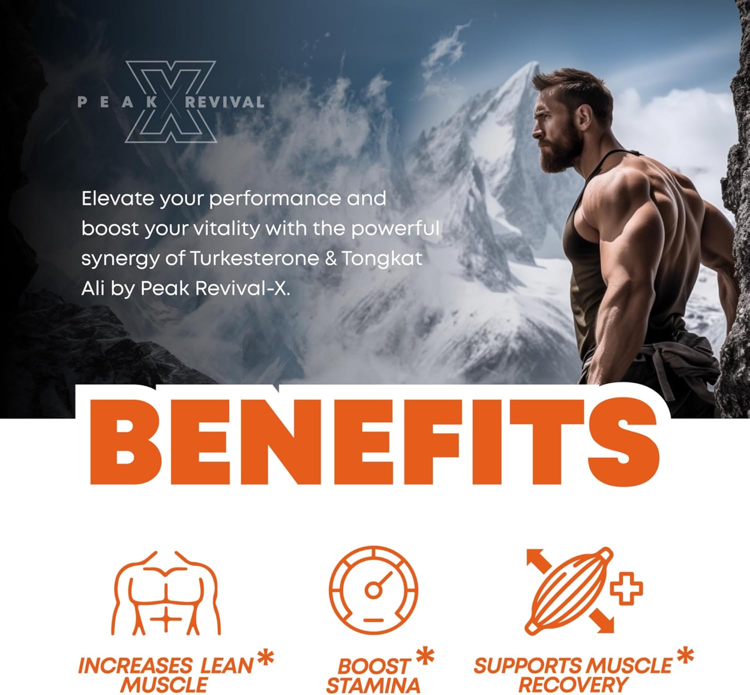 Liver Support Supplement with Peak Revival-X TUDCA+ 1000mg, Turkesterone, and Tongkat Ali - 60 Capsules to Boost Stamina and Improve Liver Health