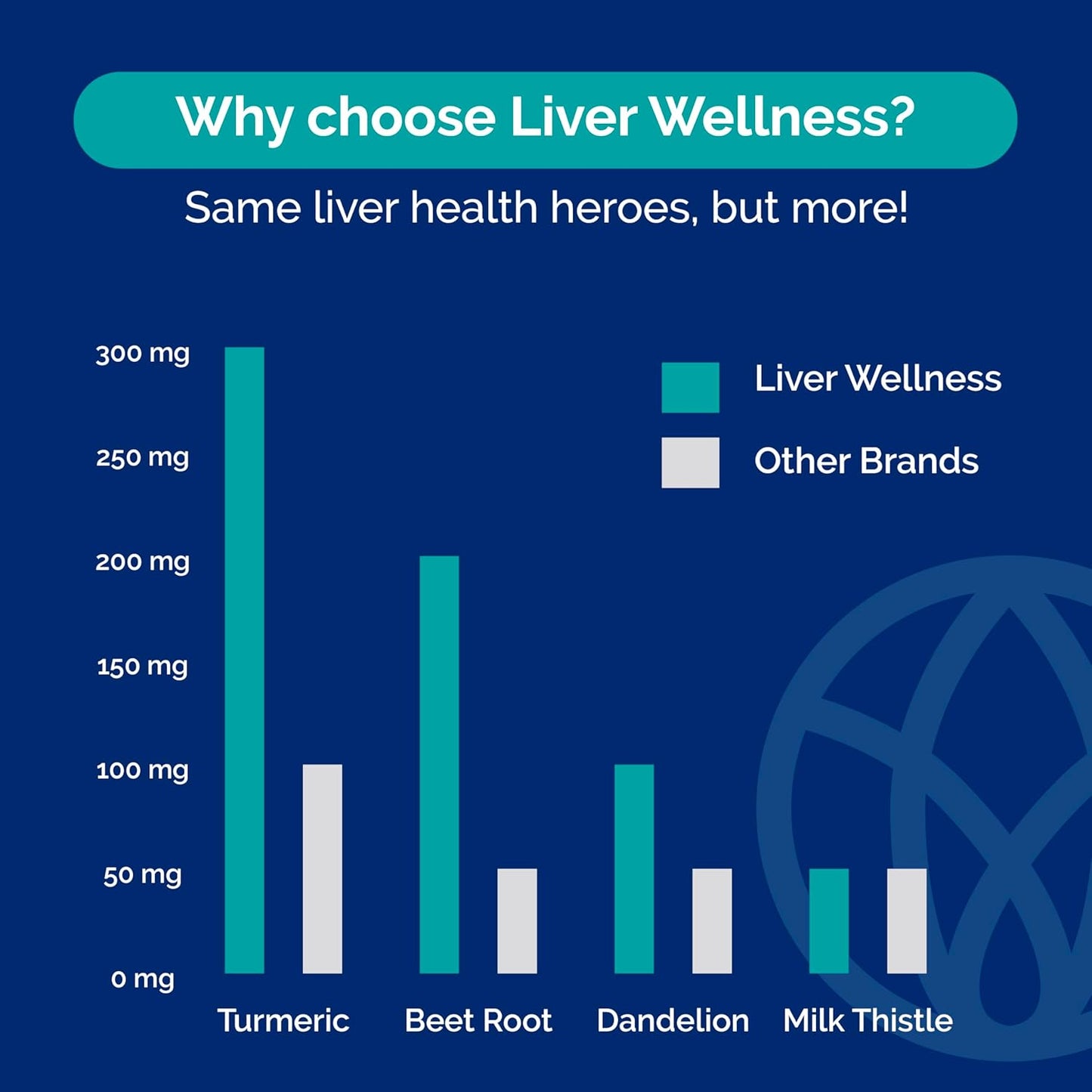 Liver Wellness Supplement with Milk Thistle, Artichoke, Dandelion, Beet Root, Turmeric - Supports Liver Health - Vegetarian, Non GMO, Gluten Free - 60 Capsules