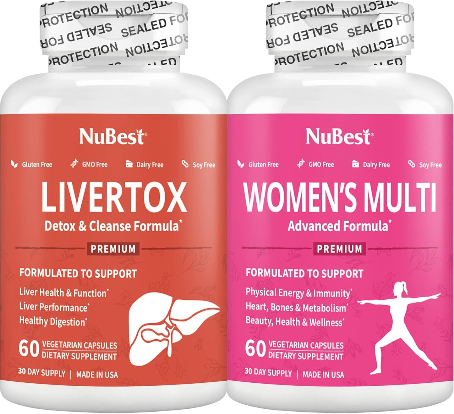 LiverTox Bundle: Premium Liver Health Formula + Women’s Multi 18+ - Detox, Repair, & Support Immunity, Energy, Bones, Heart & Wellness