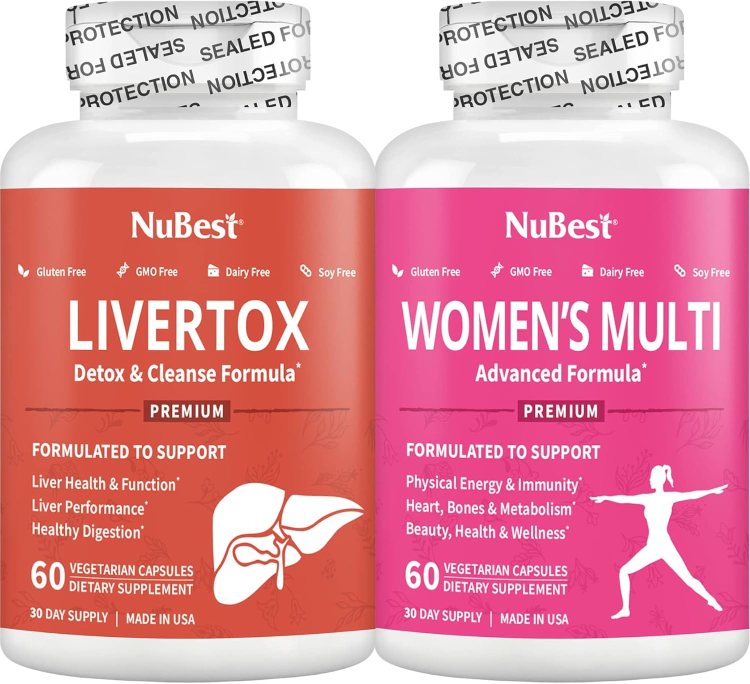 LiverTox Bundle: Premium Liver Health Formula + Women’s Multi 18+ - Detox, Repair, & Support Immunity, Energy, Bones, Heart & Wellness