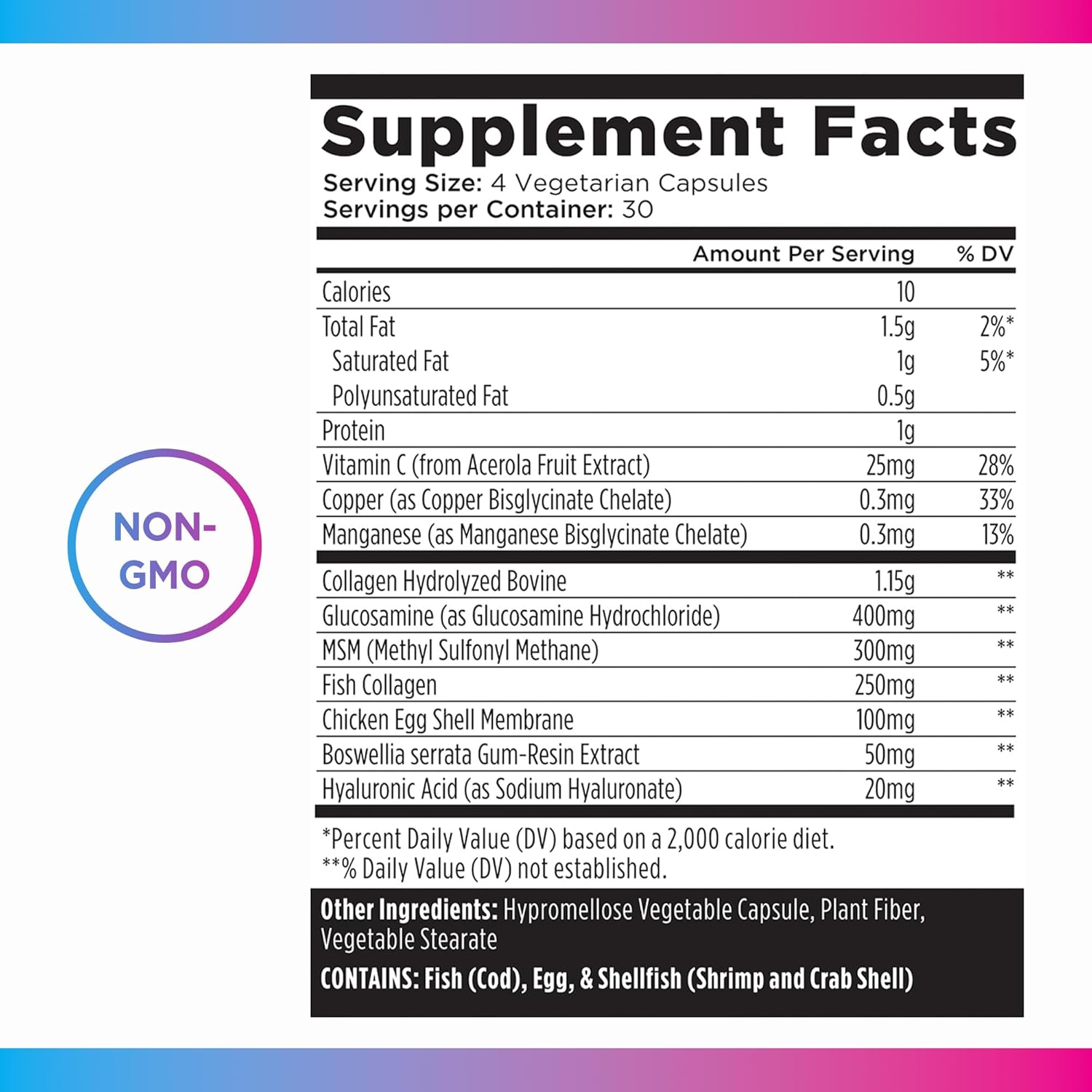 Livingood Daily Collagen Plus Joint Support Capsules - Grass-Fed Multi Collagen Peptides with Hyaluronic Acid & MSM - Promotes Healthy Hair, Skin, Nails, Flexibility & Mobility - Keto & Gluten Free - 120 Count