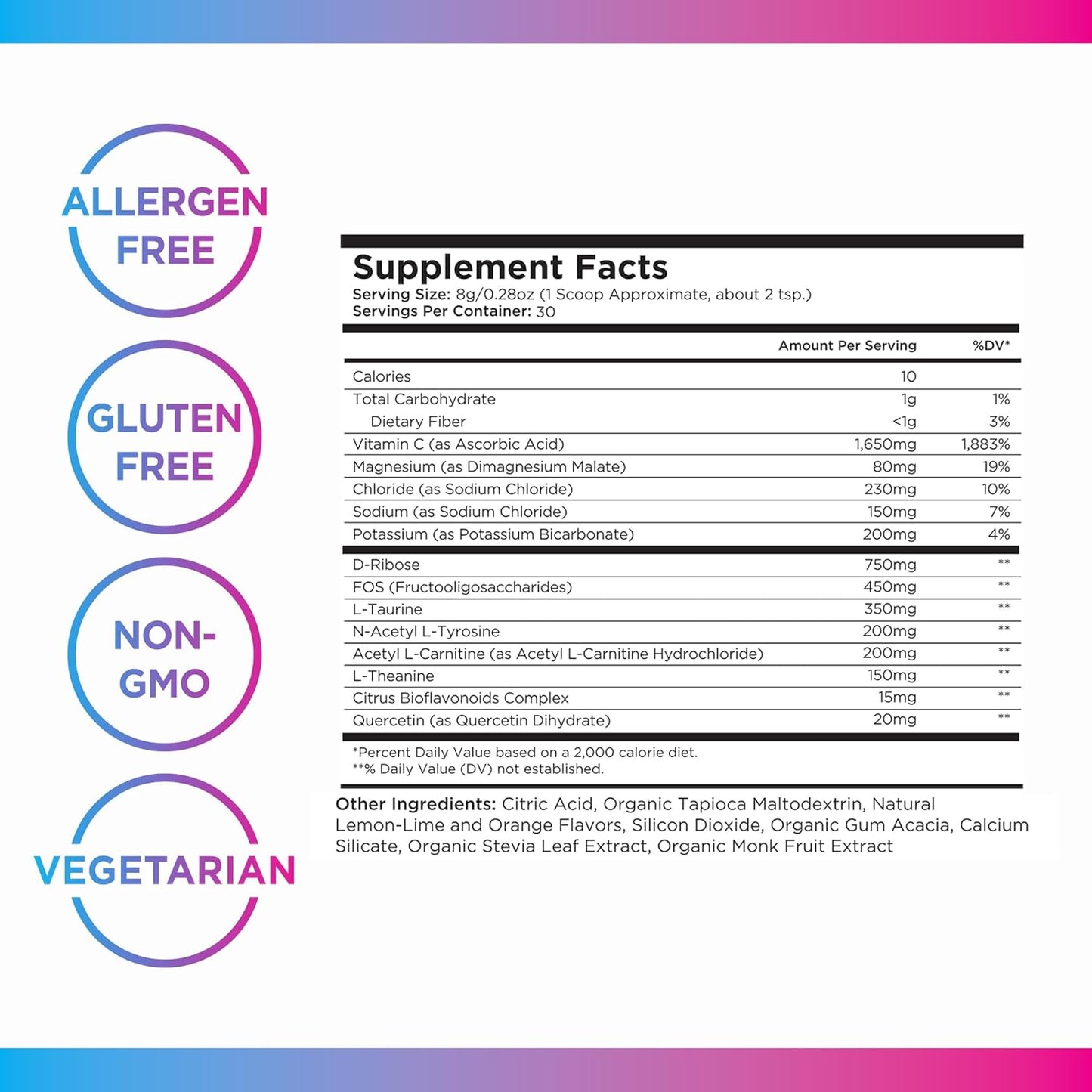 Livingood Daily Electrolytes Powder with Energyze - Lemon Lime Flavor for Replenishing Hydration & Energy - Keto, Vegan, Sugar-Free Supplement