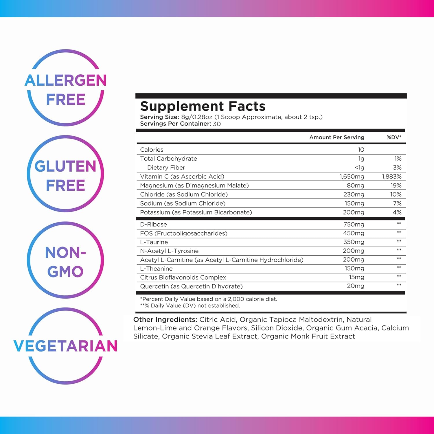 Livingood Daily Electrolytes Powder with Energyze - Lemon Lime Flavor for Replenishing Hydration & Energy - Keto, Vegan, Sugar-Free Supplement