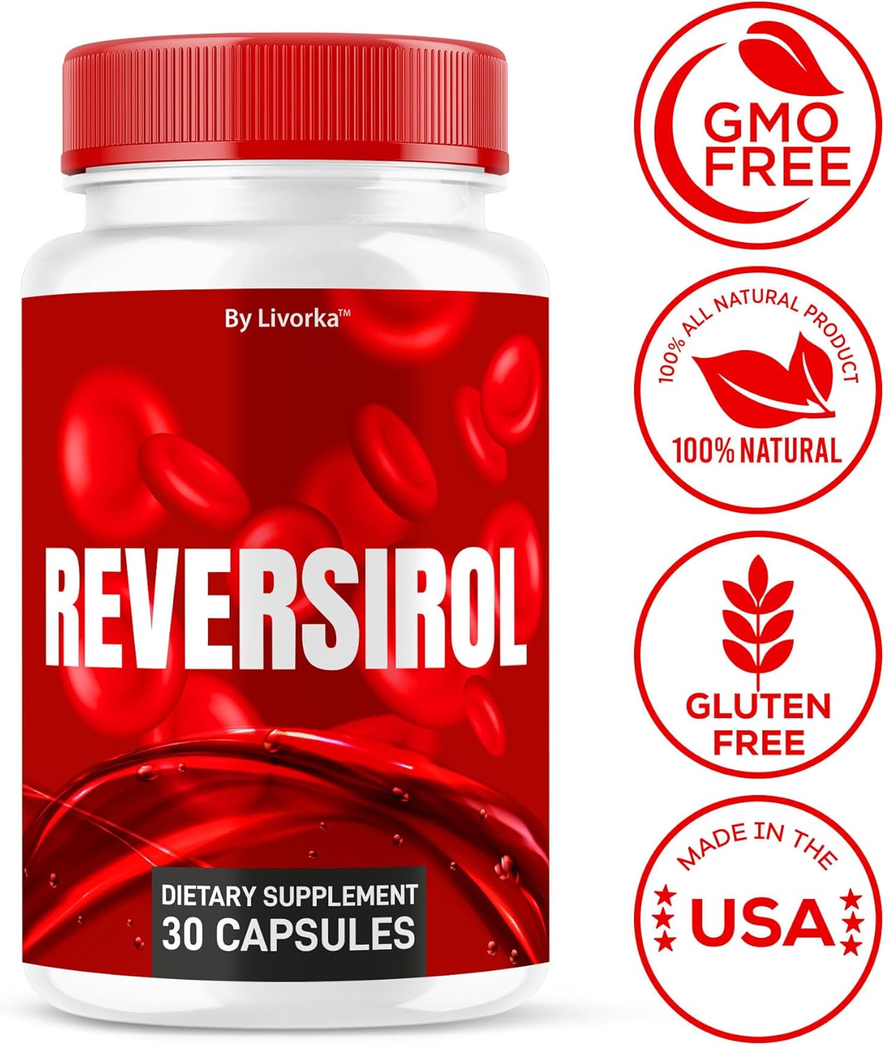 LIVORKA Reversirol Premium Formula Capsules - 90 Capsules for 3 Months Supply